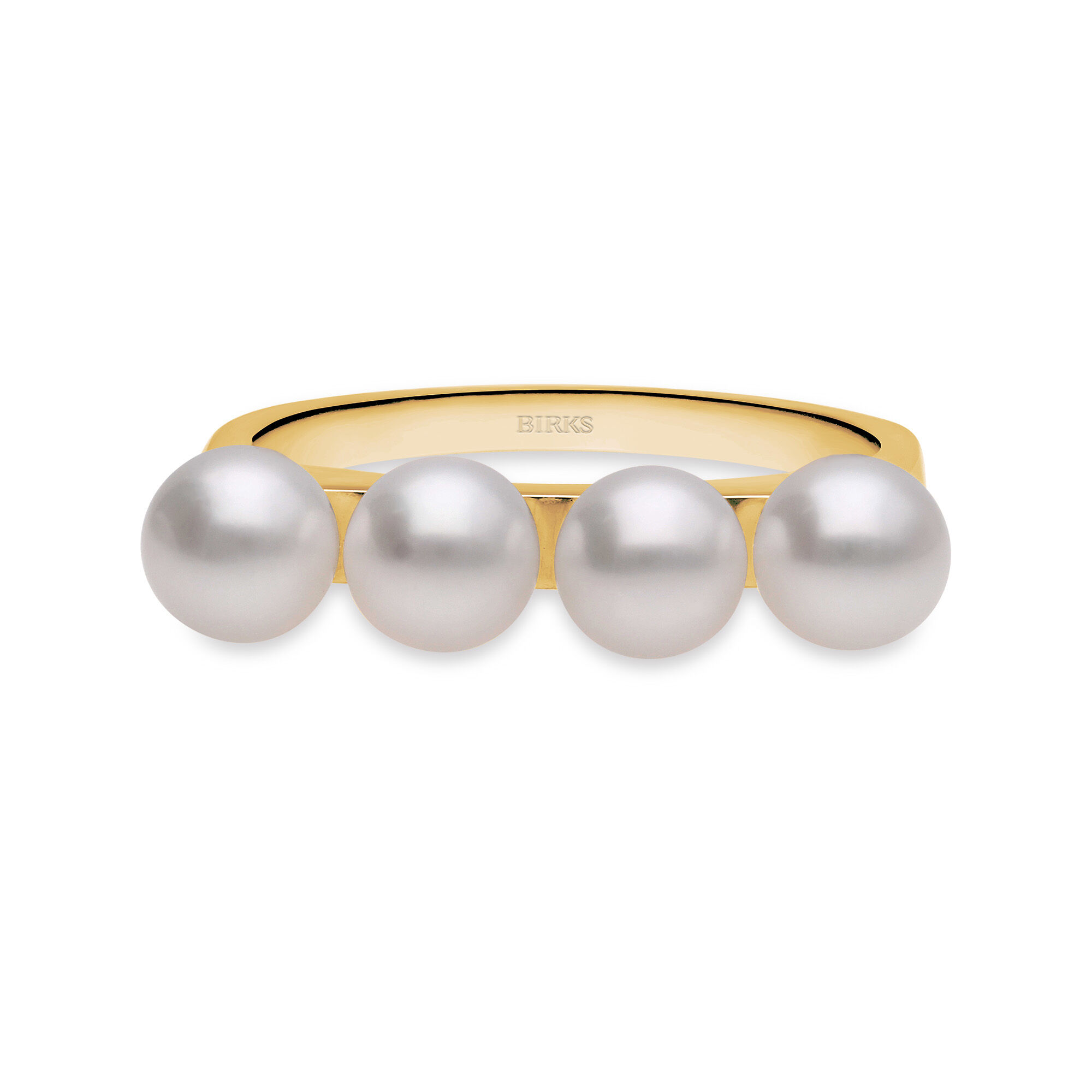アクセサリー PEARL RING Stackable Yellow Gold and Pearl Rings | Birks Rock & Pearl